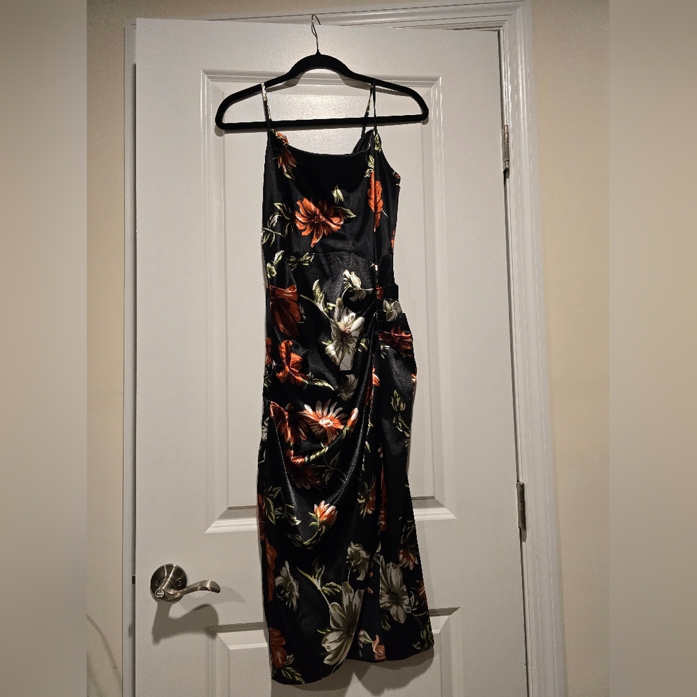 Floral Black Dress